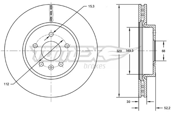 Brzdový kotúč TOMEX Brakes